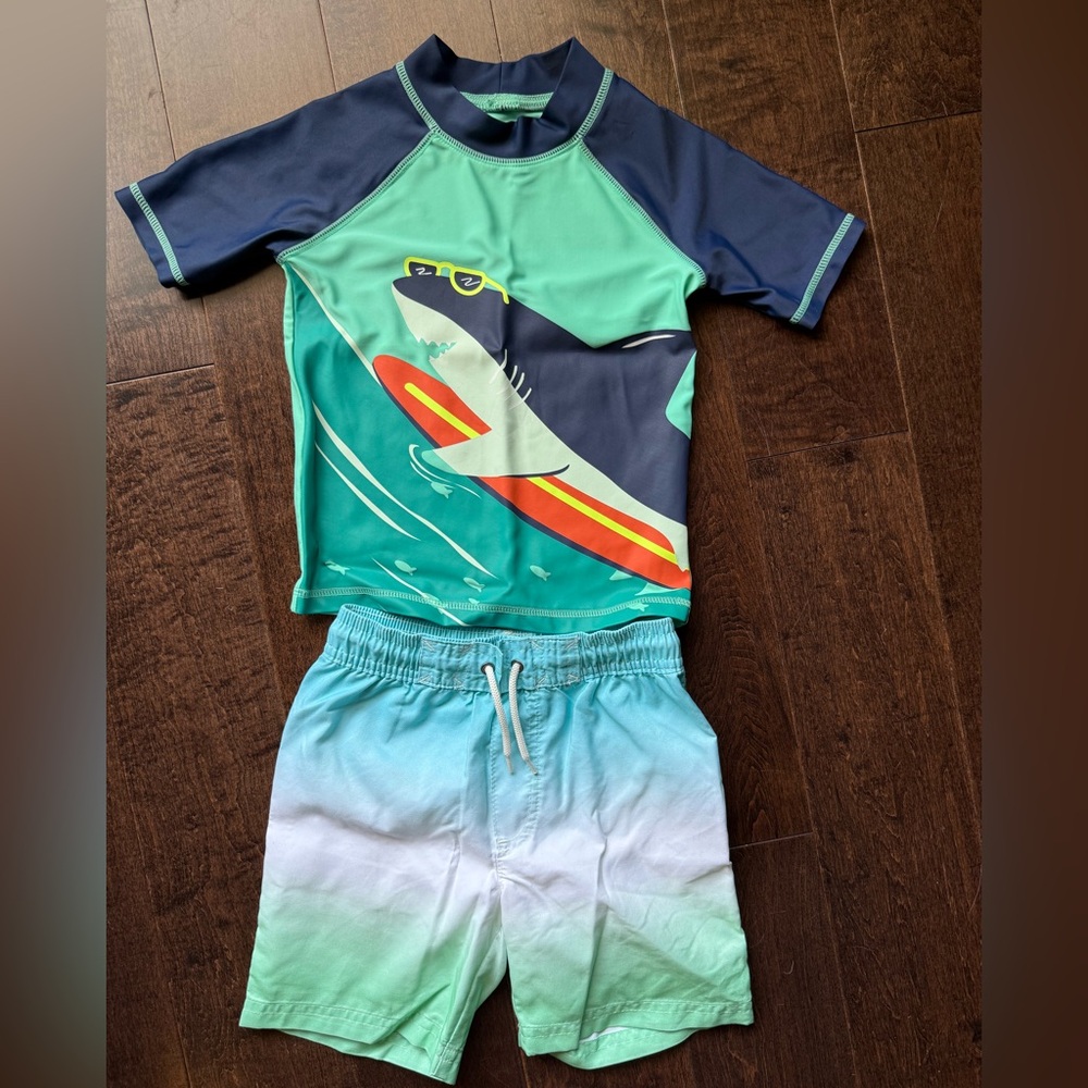 Carters Swim Shirt & OshKosh Shorts, SZ 4T